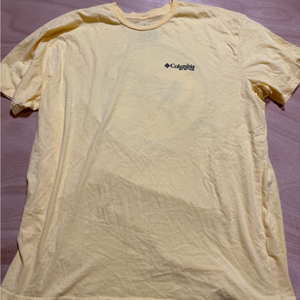 Columbia Yellow Short Sleeve Tee